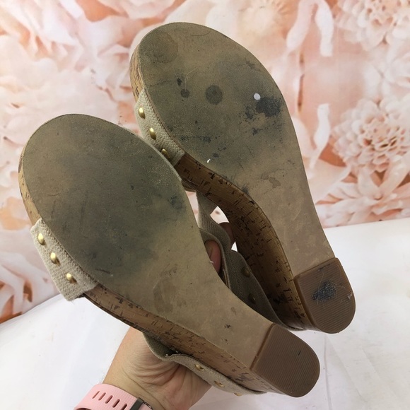 Bp wedges elastic straps shoes heels size 7.5 - Picture 3 of 8